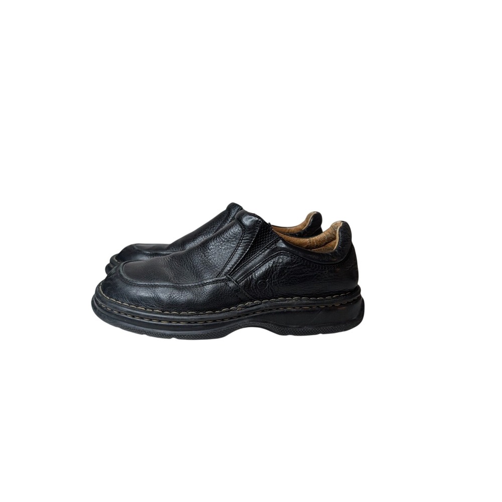 Born Men's Black Pebbled Leather Slip-On Loafers Size 8.5